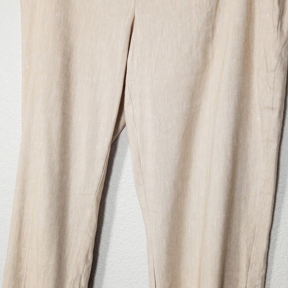 J.Jill Women’s Pants Size M Coastal Linen Minimalist Neutral Coastal Chic Resort - Picture 5 of 12